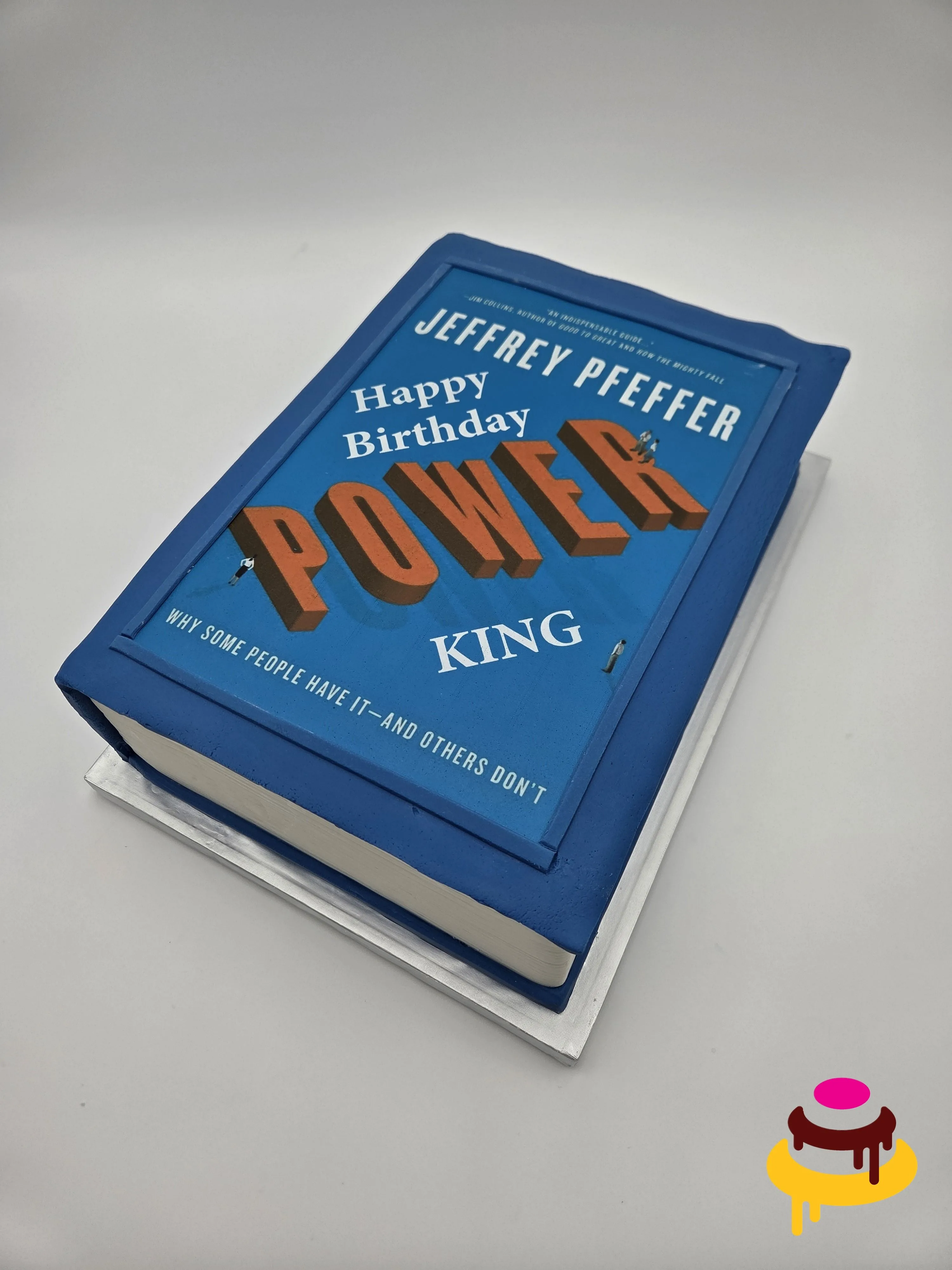 Custom realistic book cover birthday cake Bay Area bakery